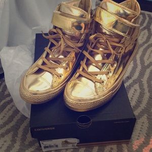 Metallic Gold Converse